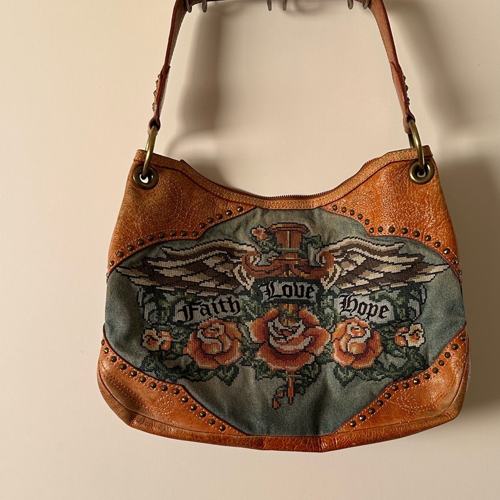 Isabella Fiori Floral Embroidered Shoulder Hobo Bag -